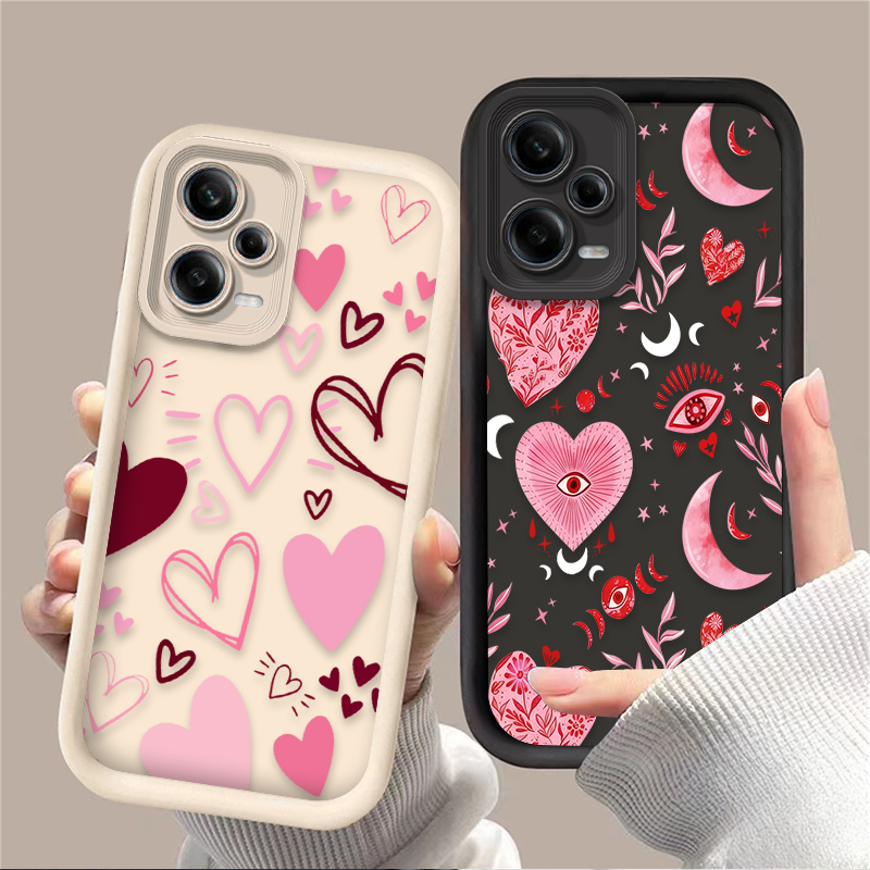Xiaomi Phone Accessories - Pink Heart-shaped Phone Case for Xiaomi
