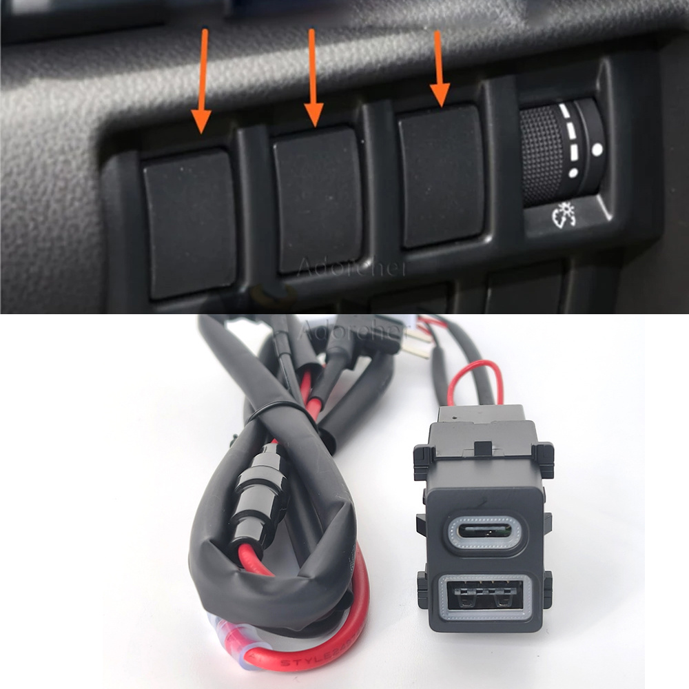 Phone Accessories Charger - Modified Car USB QC3.0 Type-C PD