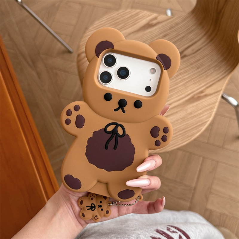3D Cartoon Bear Soft Silicone  - đánh giá và giá Phone Accessories To Sell