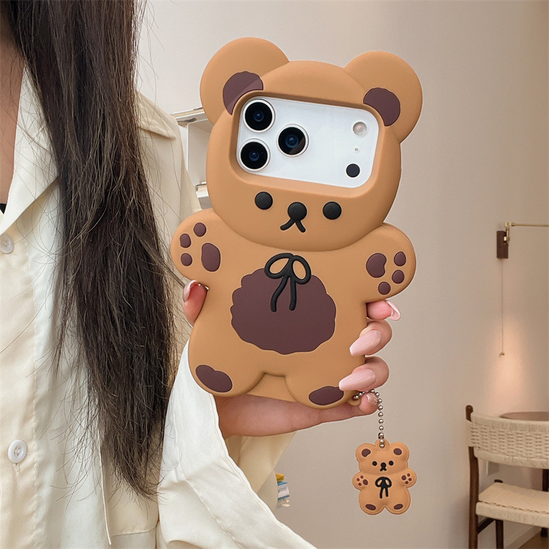 3D Cartoon Bear Soft Silicone  - đánh giá và giá Phone Accessories To Sell