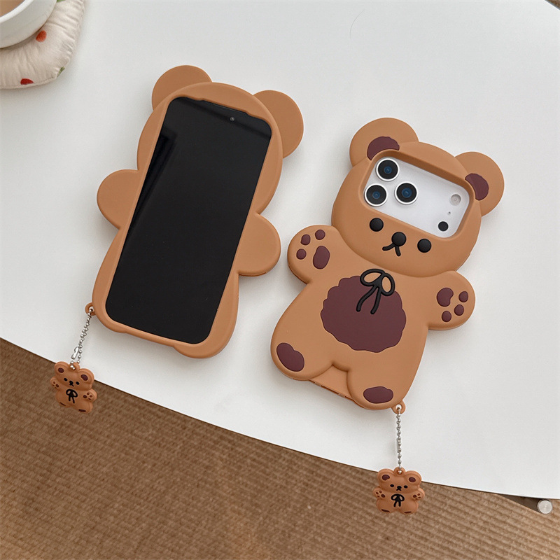 3D Cartoon Bear Soft Silicone  - đánh giá và giá Phone Accessories To Sell