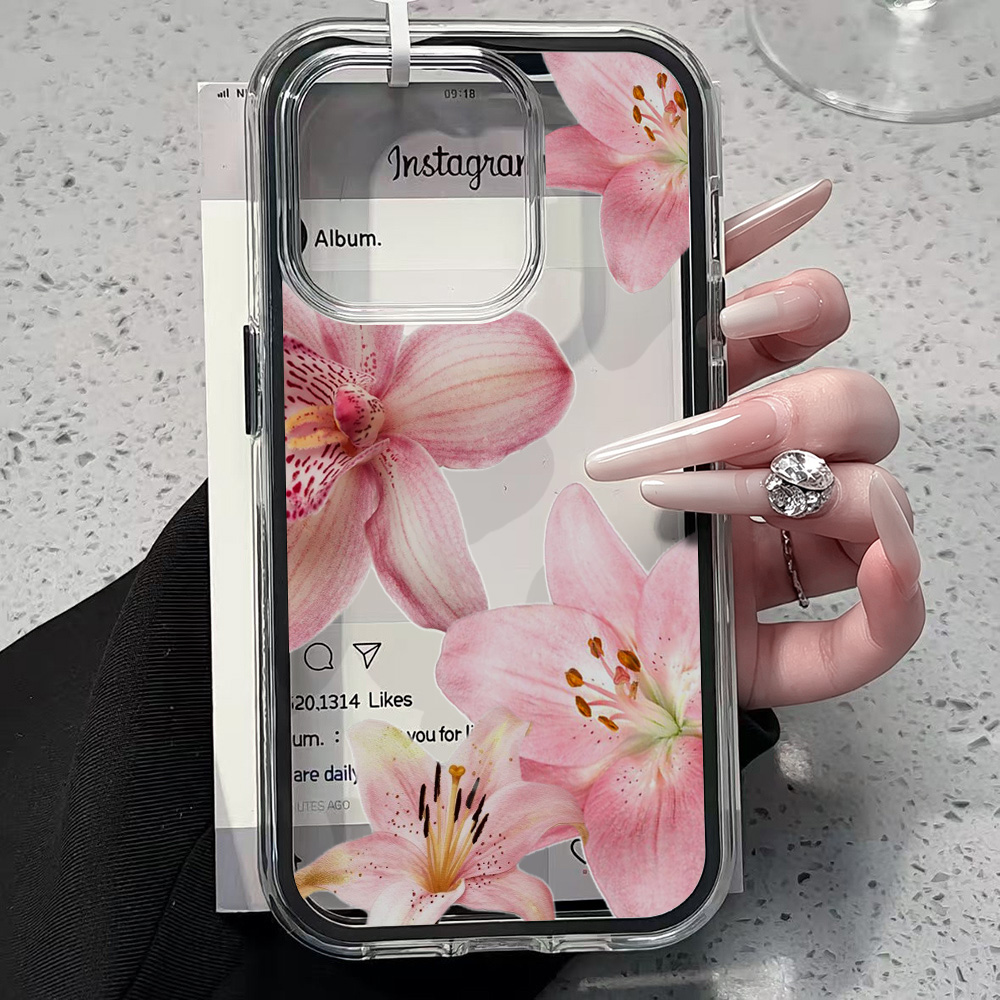 Pink Lily Flower Clear Phone C - đánh giá và giá Phone Accessories To Sell
