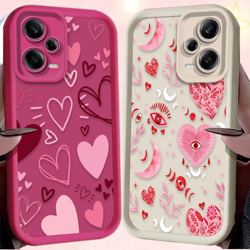 Pink Heart-shaped Phone Case f - đánh giá và giá Xiaomi Phone Accessories