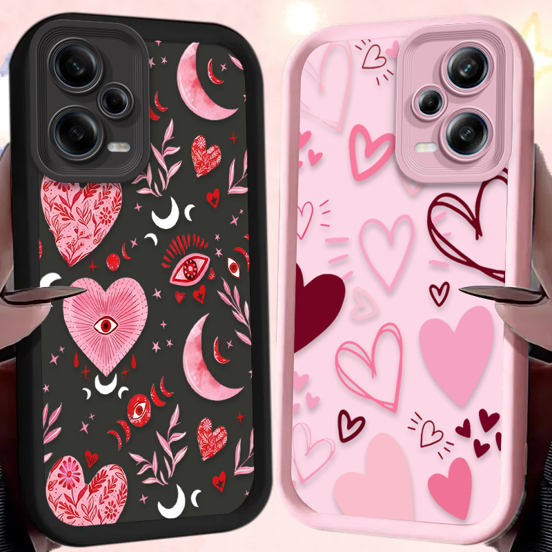 Pink Heart-shaped Phone Case f - đánh giá và giá Xiaomi Phone Accessories