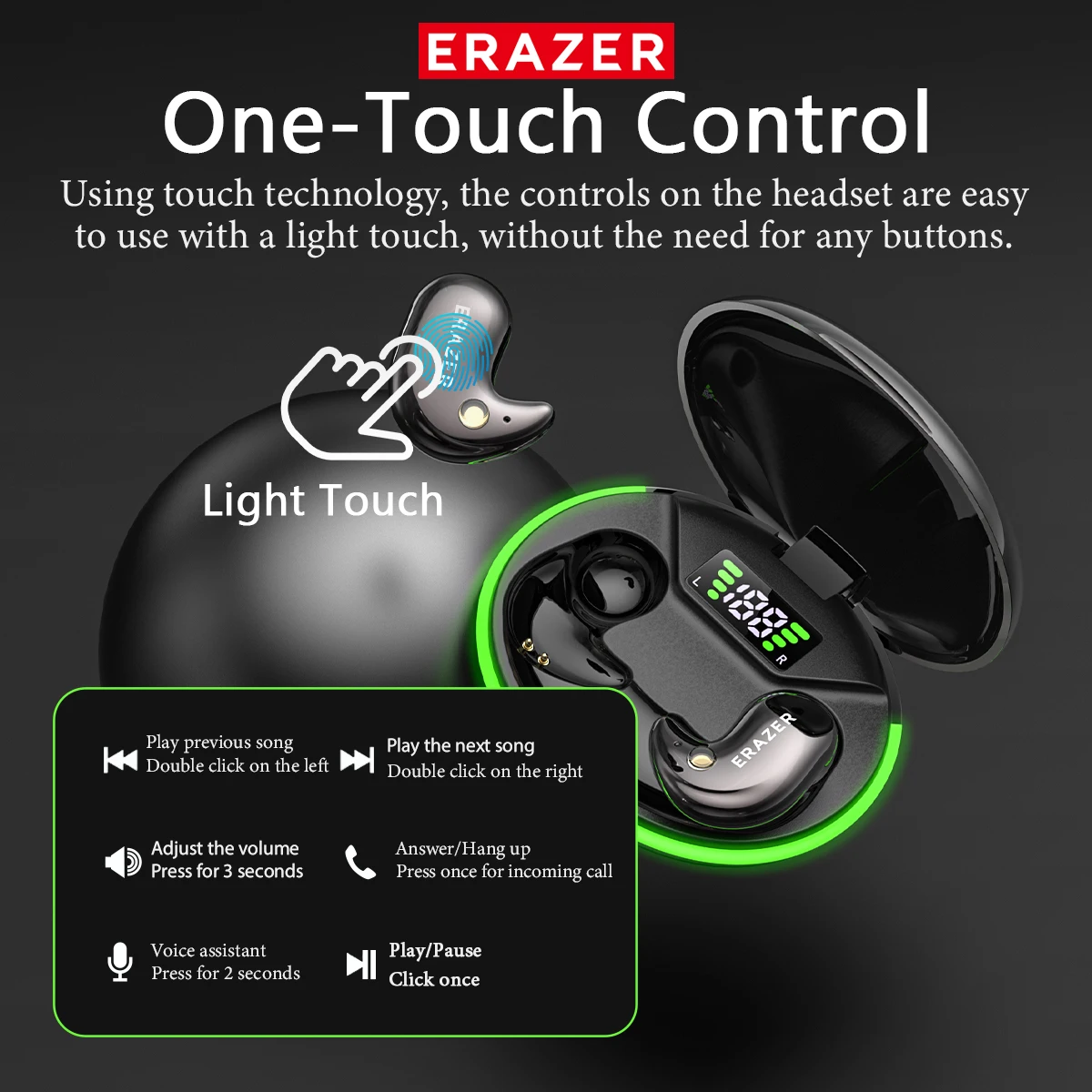 EARZER XF58 In-Ear Bluetooth H - đánh giá và giá Wireless Earbuds Case