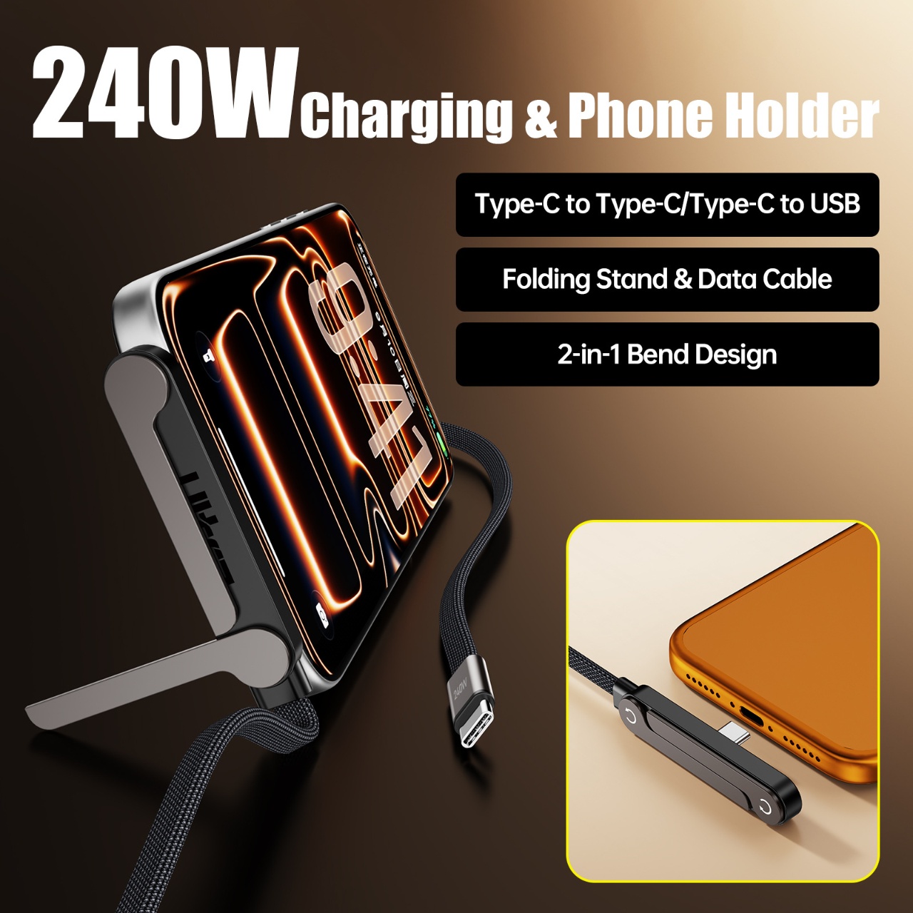 240W PD Fast Charging Type C t - đánh giá và giá Phone Accessories Charger