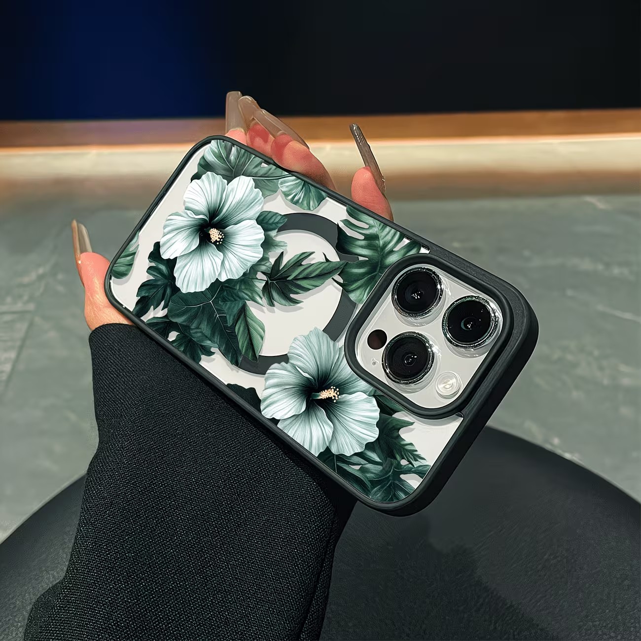 Green Floral Print Phone Case  - đánh giá và giá Phone Accessories To Sell